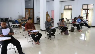 Peserta tes tertulis Calon Pengawas Pemilu Kabupaten Tana Tidung, Rabu (3/12)